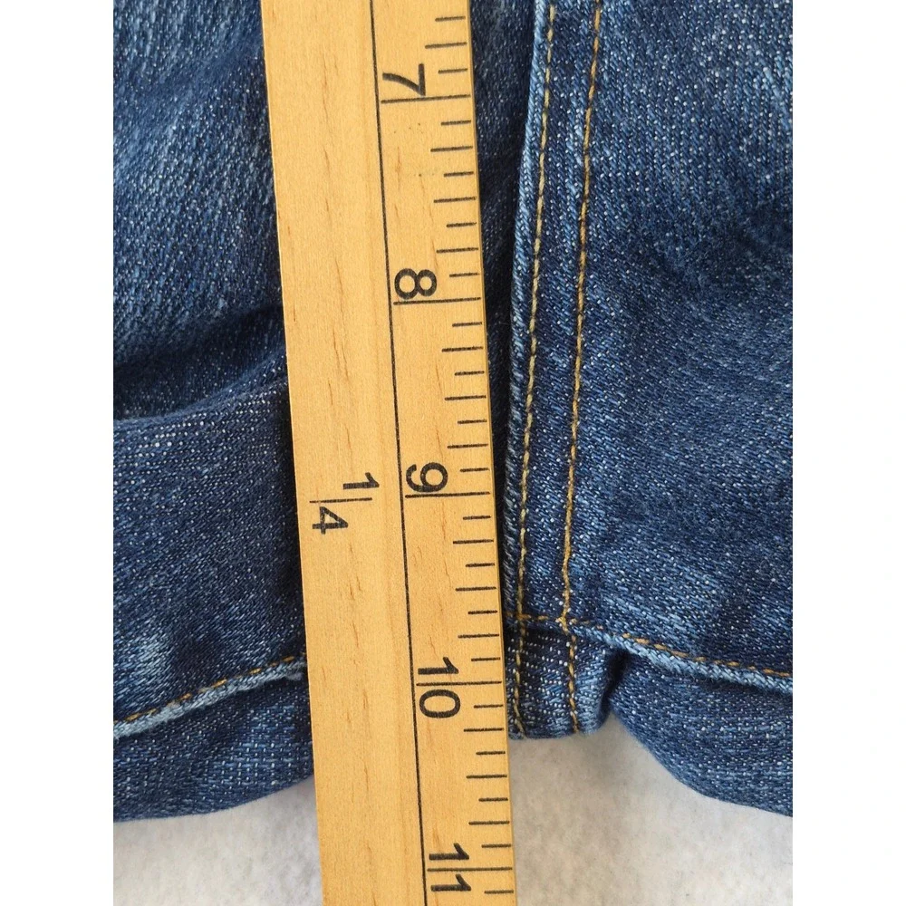 Lucky Brand Bermuda Jorts Women's 8/29 Dark Wash Long Denim Jean Shorts